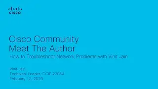 Meet the Authors event- How to Troubleshoot Network Problems with Vinit Jain
