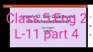 Class 5 English-2  Lesson 11, Part 4