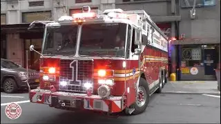 FDNY ⭐️NEW⭐️ Rescue 1 responds to a high rise box assignment from their quarters!