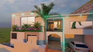 BATIMENT MODERNE DANS LES MONTAGNE