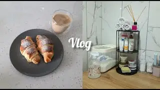 DAİLY VLOG || kruvasan yapımı , banyo düzeni , yeni çiçekler ...