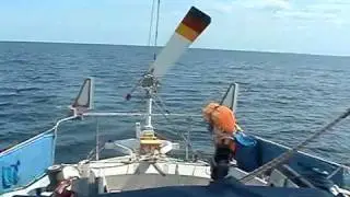 Spi setzen einhand mit Windautopilot Marke Eigenbau