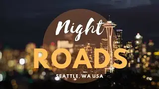 Ночные перекрестки. Дрон. Drone Night Roads Seattle, WA USA