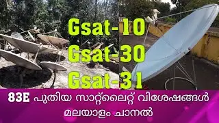 Gsat-10,Gsat-30,Gsat-31 New Satellites@83E and Malayalam Channels