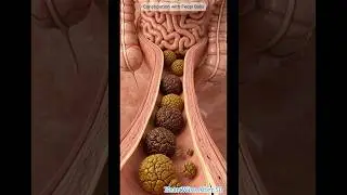 Constipation with Fecal Balls | Hard Stool in Colon 3D #short #youtubeshorts  #anatomy #quickanatomy