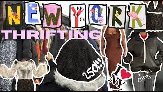 Thrift with me in NYC + Try on Haul | I found a $250 dress for $20?! 🗽 | Maleah's Vlog's