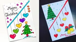 Christmas greeting card making ideas / DIY Merry Christmas card 2025/ How to make Christmas card