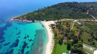 Golden beach. Greece, Halkidiki, Kassandra.