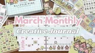 March 2026 Monthly Creative Journal Setup + Hubman and Chubgirl Unboxing! Happy Planner