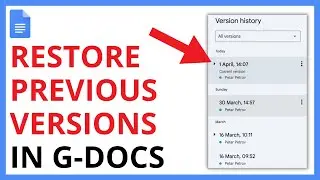 How to Restore Previous Versions of a Document in Google Docs [QUICK GUIDE]