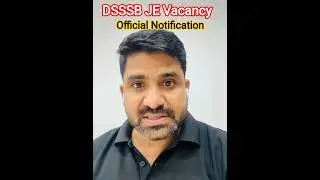 DSSSB JE Vacancies | Opportunity for Engineers  #dsssb #dsssbje #shorts