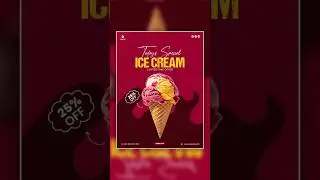 Ice Cream Poster Design #prvz #shorts