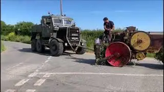 Scammell Explorer Winching Aveling Roller