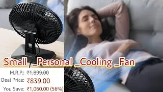 Cooling Table Fan, 6.5 Inch Ultra- Adjustment for Better Cooling, 3 Speeds Portable Mini Powerful