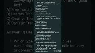 MCQ on Translation History in English Literature #englishliterature  #translationhistory