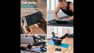 GoBalance Board App-Enabled Balance Board. Smart Bluetooth Sensor, 12 FREE Interactive Games Fun