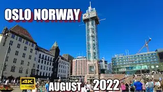A Walk Around Oslo City Center-(4k 60 fps)- Norway