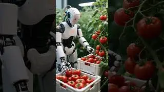 Modern greenhouse uses robots to pick tomatoes#shorts#farmer#fruit#nature#agriculture