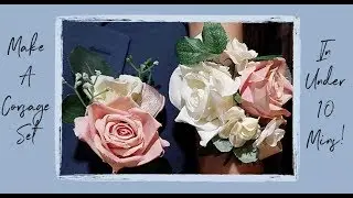 Como Hacer Un Juego De Corsage Para Boda o Homecoming!Under 10 Mins Corsage Set!