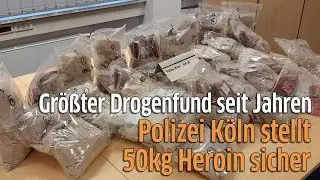 K&ouml;ln: Polizei stellt 50kg Heroin sicher - gr&ouml;&szlig;ter Drogenfund seit Jahren