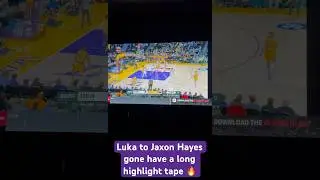 The chemistry 🔥💛💜 #luka #lakers #jaxonhayes #lakersnuggets #lebron #nba #doncic #lakernation