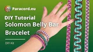 3 Color Solomon Belly Bar Bracelet | Thin bracelet with 3 colours | Paracord Tutorial
