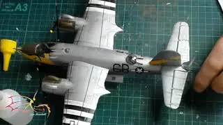 Airfix Martin B-26B Marauder Scale 1/72 part 4 Weathering & Reveal