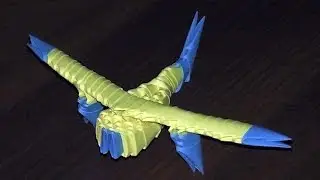 How to make a paper airplane (aircraft, plane). 3D origami tutorial (instruction)
