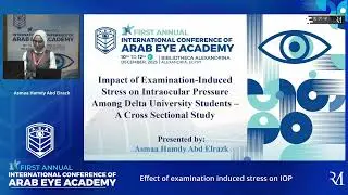 Effect of examination induced stress on IOP, Dr. Asmaa Hamdy Abd Elrazk