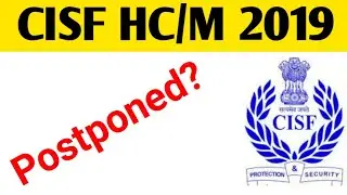 CISF head constable Admit card | Cisf HC Exam date latest news #cisfhc2019