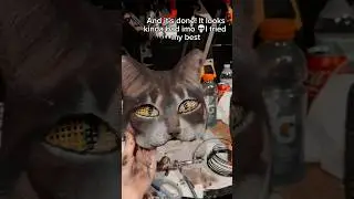 Attempting to make a &ldquo;traditional&rdquo; therian mask! #therianmask #cattherian #catmask #therian #cat