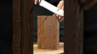 📖 Old Vintage Book Made of Chocolate | Relaxing Cutting ASMR