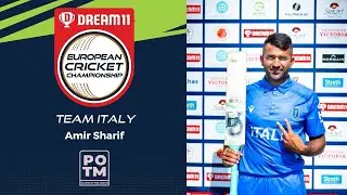 Amir Sharif delivers for Italy at Dream11 European Cricket Championship