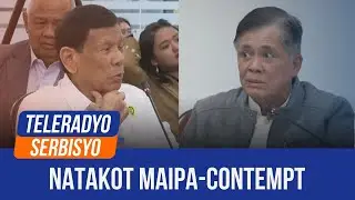 Duterte attends House probe out of fear of contempt order | Teleradyo Serbisyo (13 November 2024)