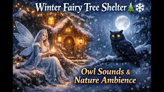 Mystical Winter Fairy Tree House Owl Nature Sounds Deep Sleep Ambiance