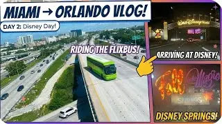 Miami to Orlando vlog on Flix bus + Air BnB tour + Walmart shopping + Disney Springs 