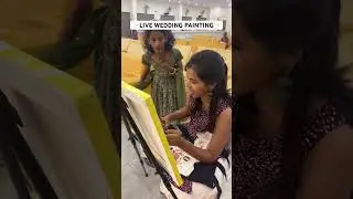 ✨LIVE WEDDING PAINTING✨ #artshorts #liveweddingpainting #weddingart #weddinginspiration #liveart