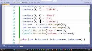 Lecture 8 – C# Programming – Array TwoDimension