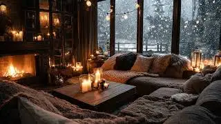 Soft Piano Melting into Firelight | Deep Sleep Music for Cold Nights ❄️🔥