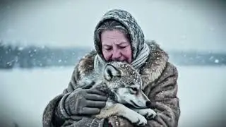 She found a freezing wolf pup at -70 degree | Extreme cold survival | A woman and a wolf pup