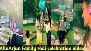 AlluArjun celebrating Holi with his children || Update and Follow