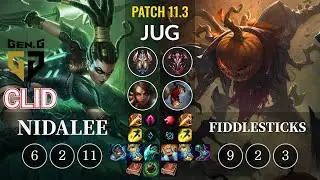 GEN Clid Nidalee vs Fiddlesticks Jungle - KR Patch 11.3
