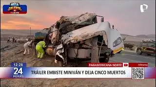 Panamericana Norte: tr&aacute;iler embiste miniv&aacute;n y deja cinco muertos en Huacho