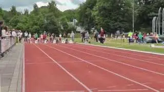Stedenwedstrijd AV Wijchen 22 juni 2013, 40 meter sprint meisjes B pupillen