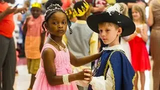 First graders dance at Cinderella Ball at Arthur Elementary