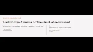 Reactive Oxygen Species: A Key Constituent in Cancer Survival | RTCL.TV