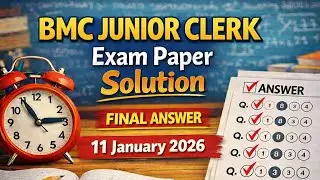 BMC JUNIOR CLERK Exam Paper Solution | Final Answer | 11 January 2026 #gujaratjobs #answerkey 