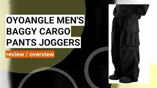 Review: OYOANGLE Men's Streetwear Baggy Cargo Pants for Hiking & More!