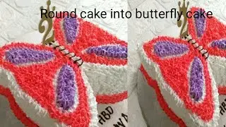 Butterflycake # How to cut round cake in to butterfly cake shape #butterfly cake