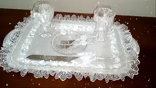 ابسط طريقة لتزيين صينية خطوبة